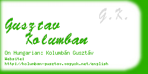 gusztav kolumban business card